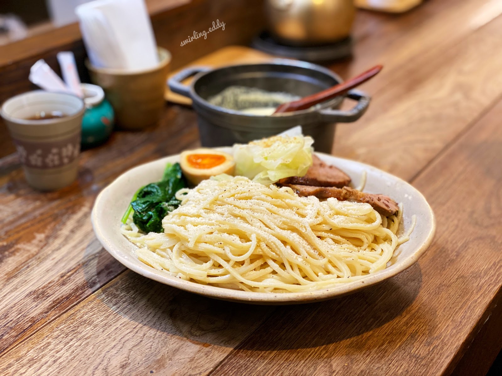 麵屋 緣enishi 京都餘香台北分店 白醬Carbonara沾麵