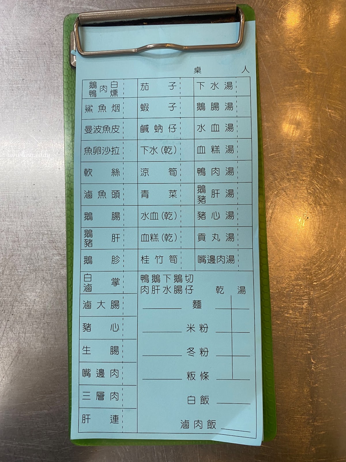 一鑫鵝肉 菜單相片