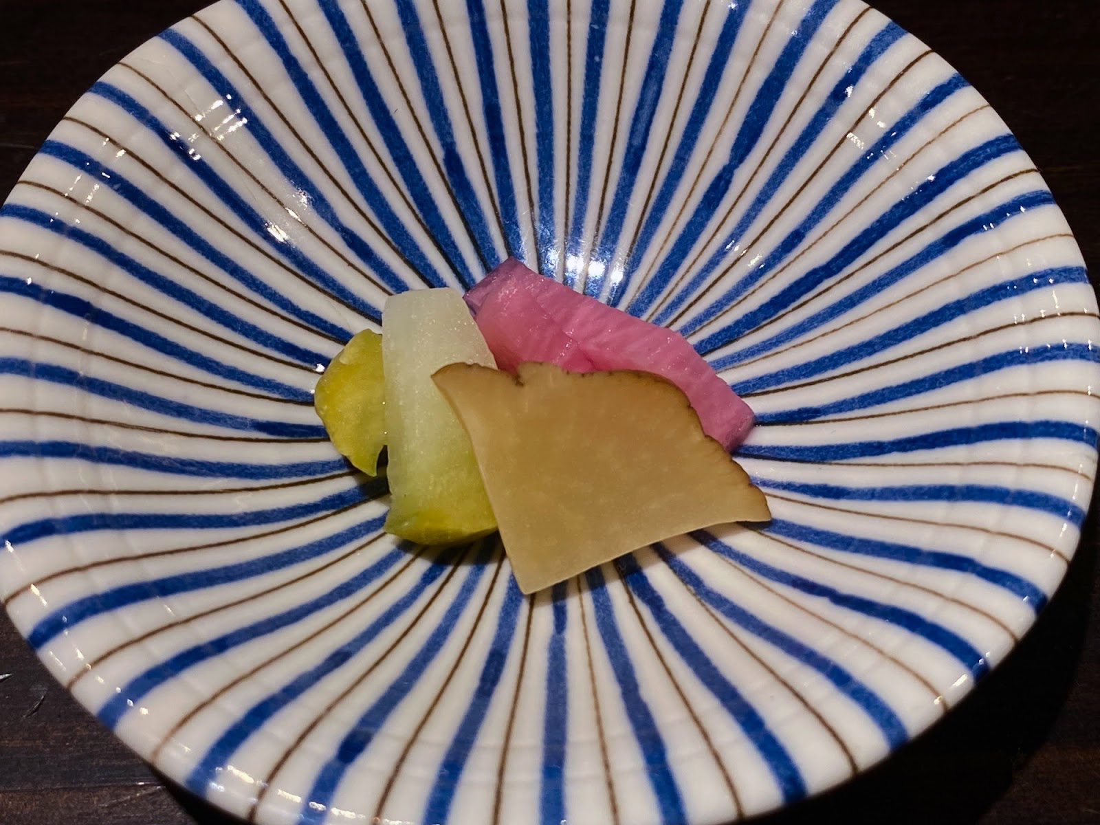 和蒔炭火割烹 山田縣煙燻蘿蔔/佛手瓜/醋漬山藥