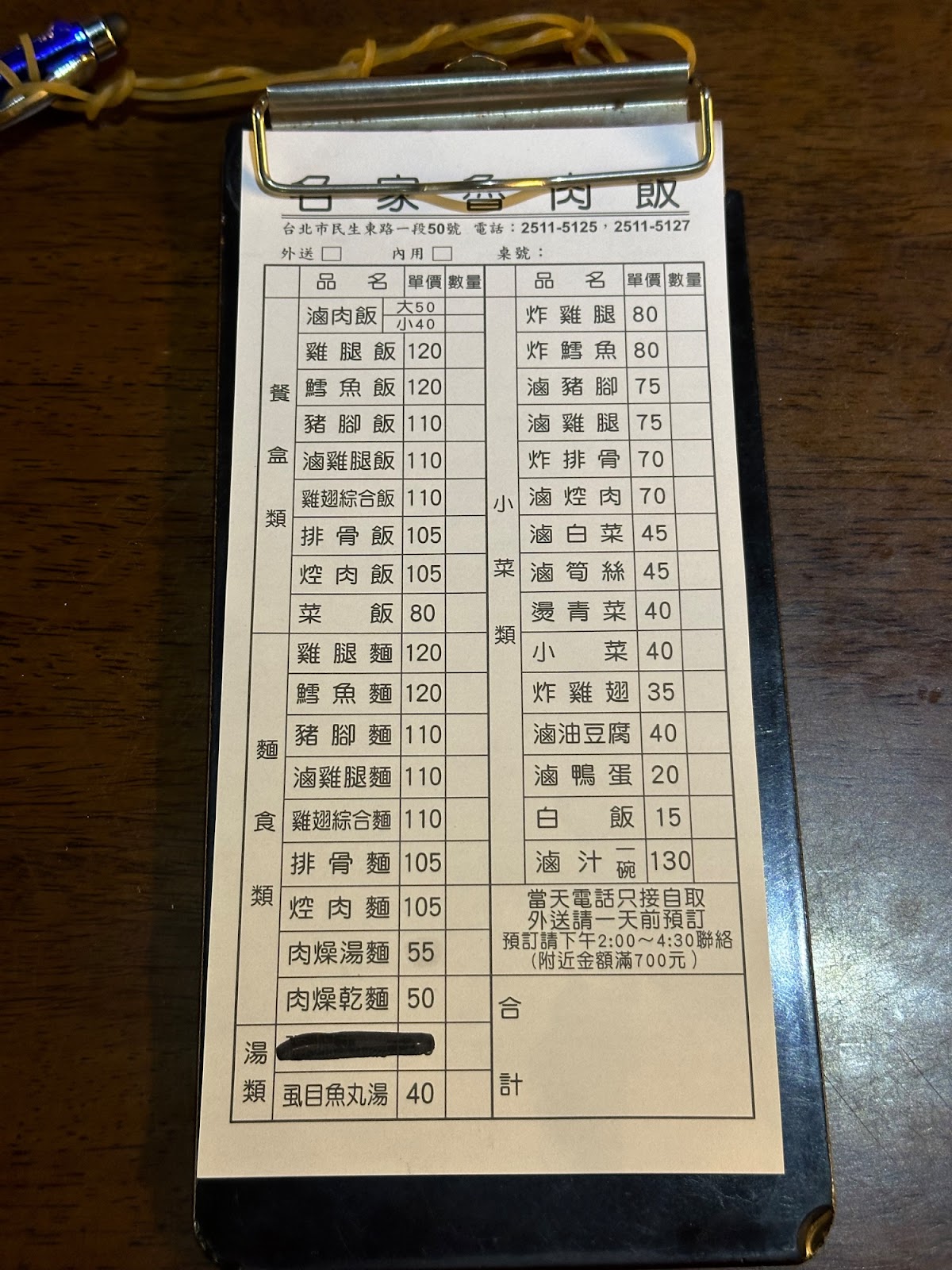 名家魯肉飯 菜單